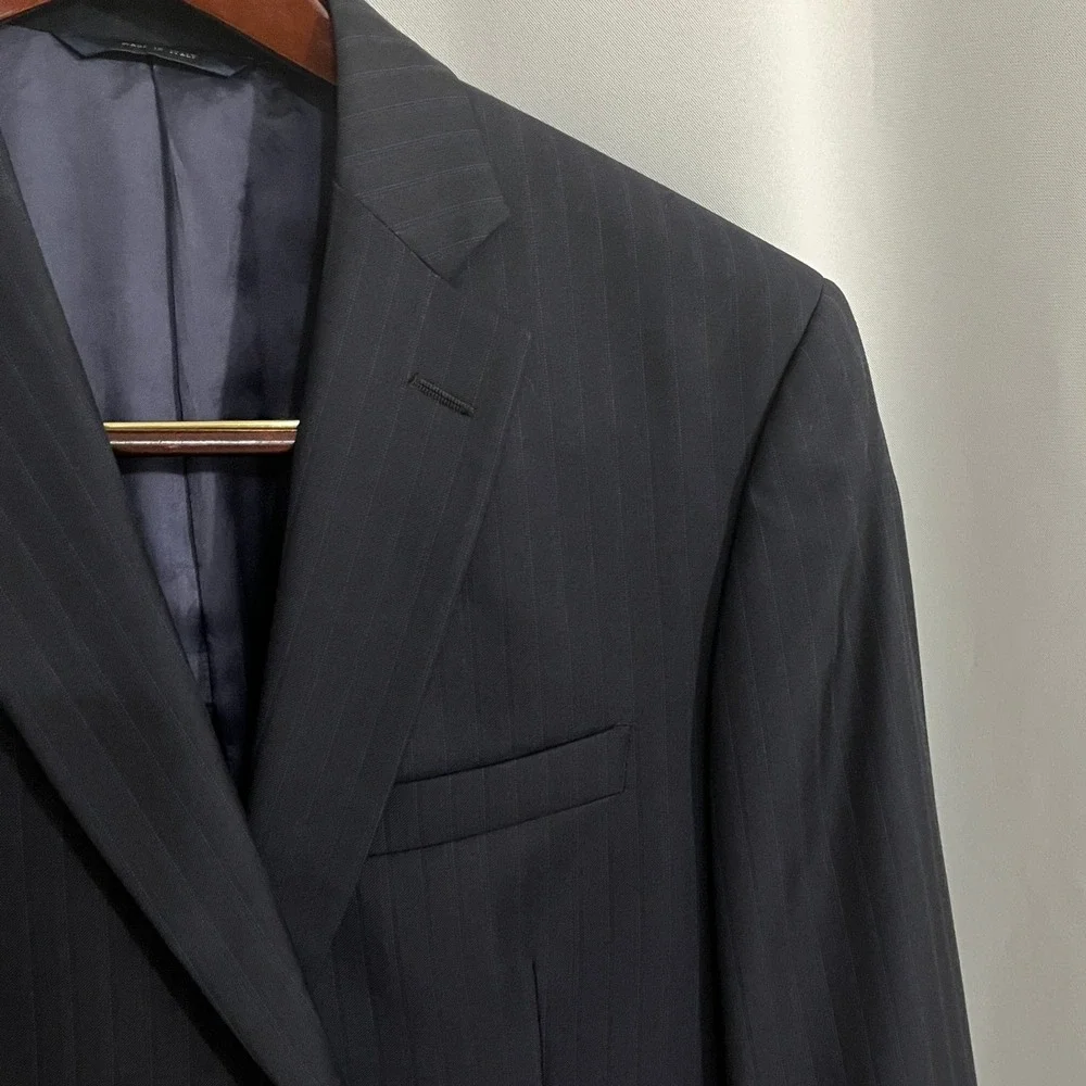 Brooks Brothers 1818 Madison 41R Vitale Barberis Canonico Navy Pinstripe Blazer